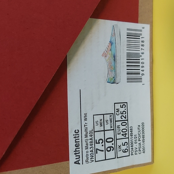 Vans Lace up retro splatter print women's size 9 - Picture 10 of 11